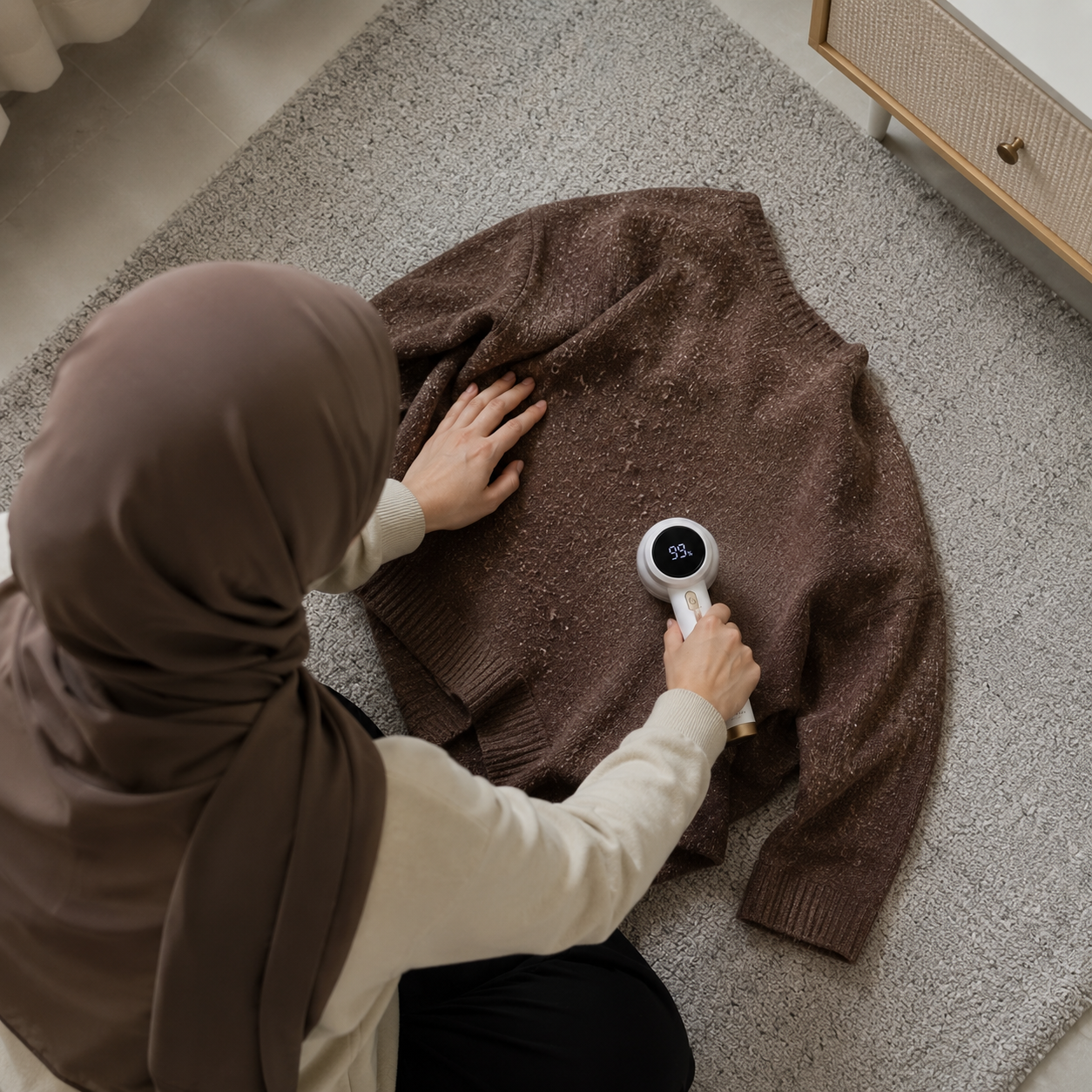 مزيل الوبر الملابس كالجديدة